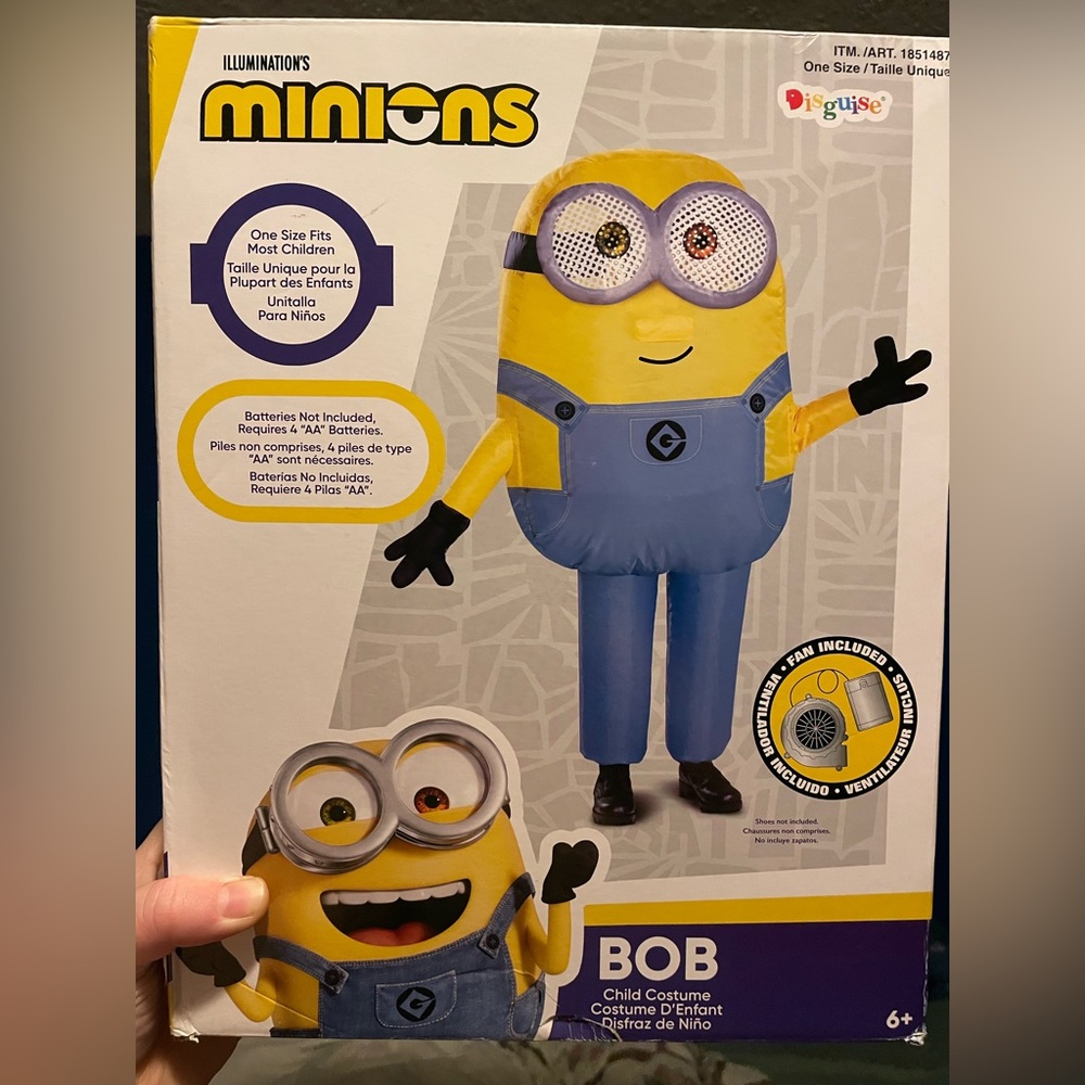 Minions Bob Kids Inflatable Costume - Yellow & Blue